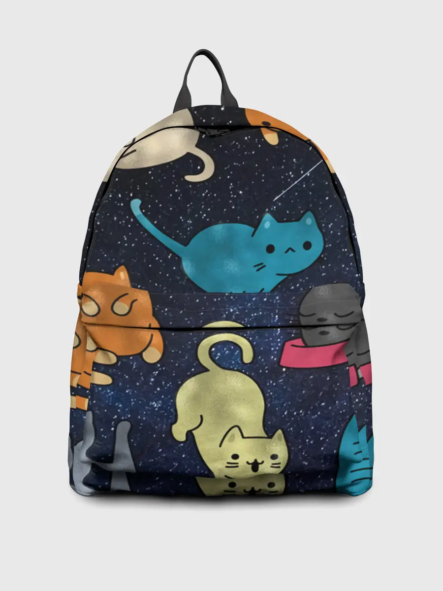 Рюкзак джинсовый / Космические котики