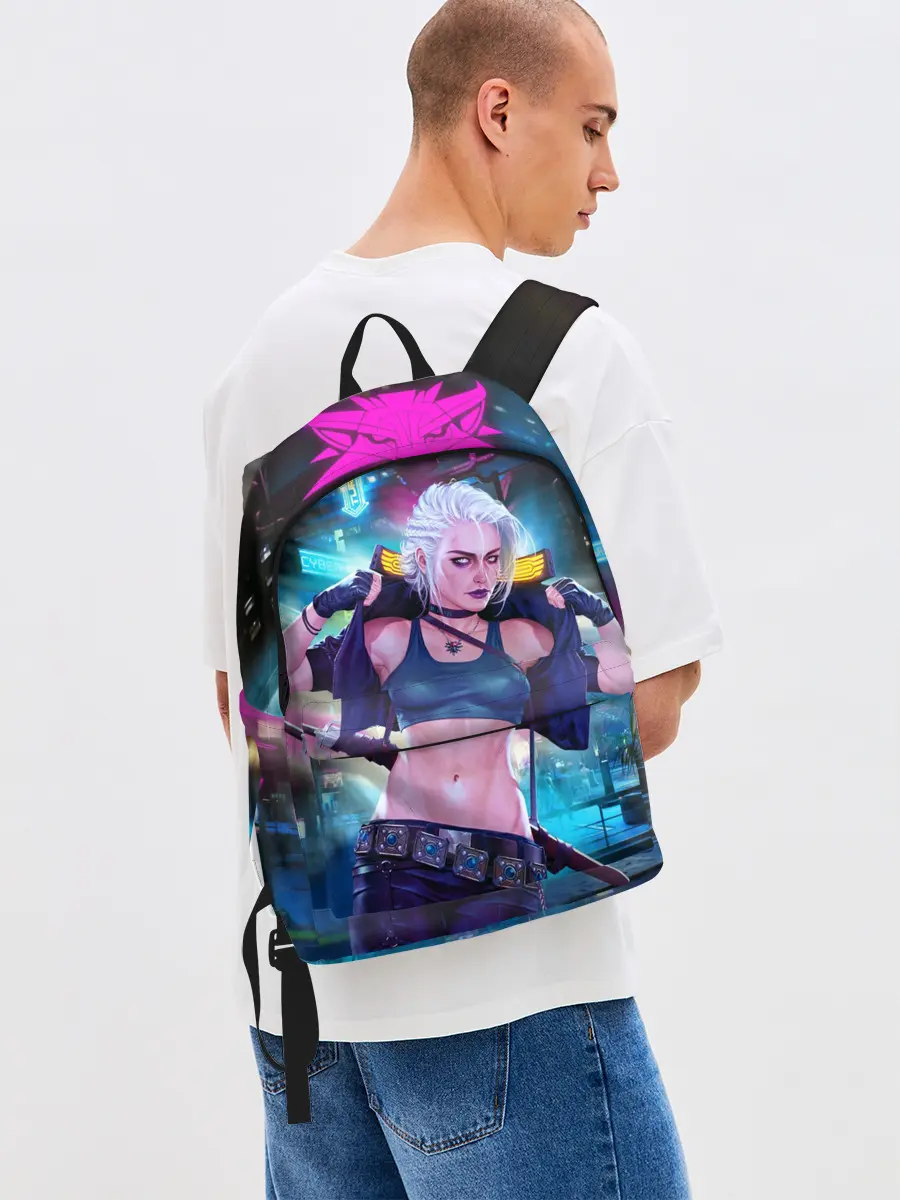 Рюкзак джинсовый / Cyberpunk 2077 | Цири