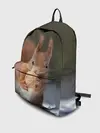 Рюкзак джинсовый / белка с орехом на снегу