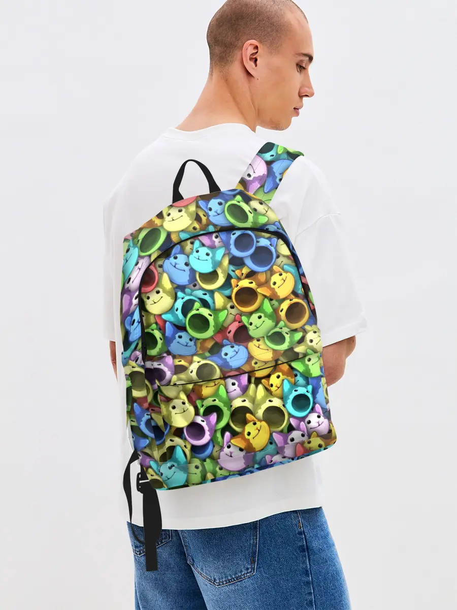 Рюкзак джинсовый / Цветные Поп Котики