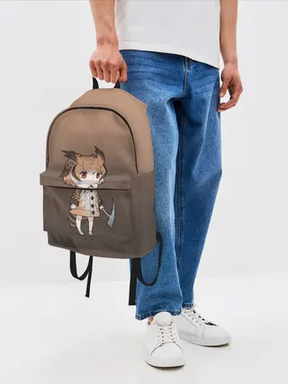 Рюкзак джинсовый / девочка сова с топром