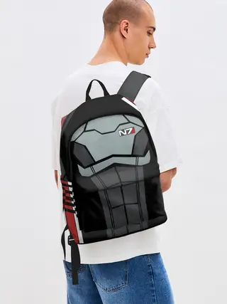 Рюкзак джинсовый / КОСТЮМ N7 | MASS EFFECT N7 | МАСС ЭФФЕКТ Н7