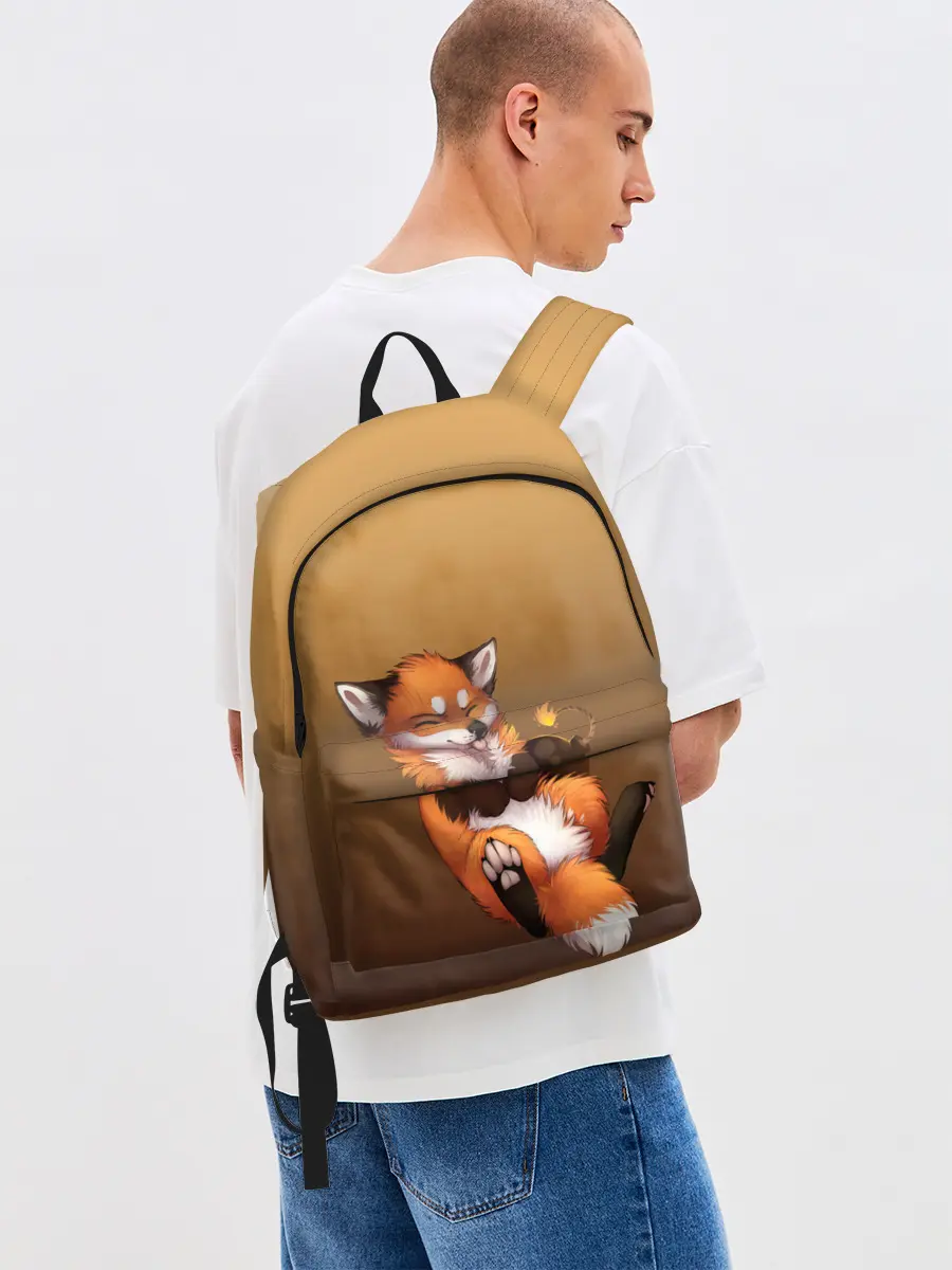 Рюкзак джинсовый / Взрывной характер милого лиса