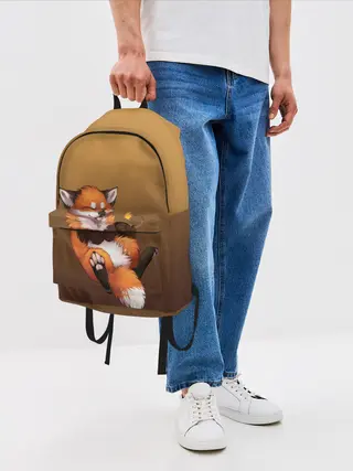 Рюкзак джинсовый / Взрывной характер милого лиса