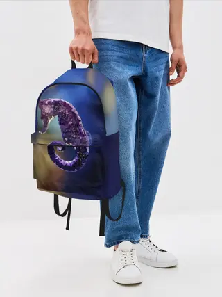 Рюкзак джинсовый / Морской конёк