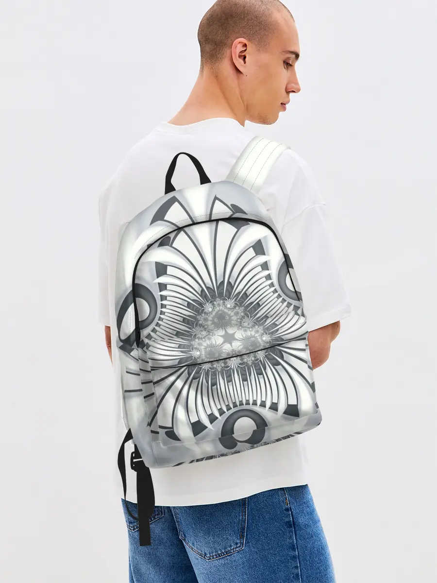 Рюкзак джинсовый / Серая абстракция