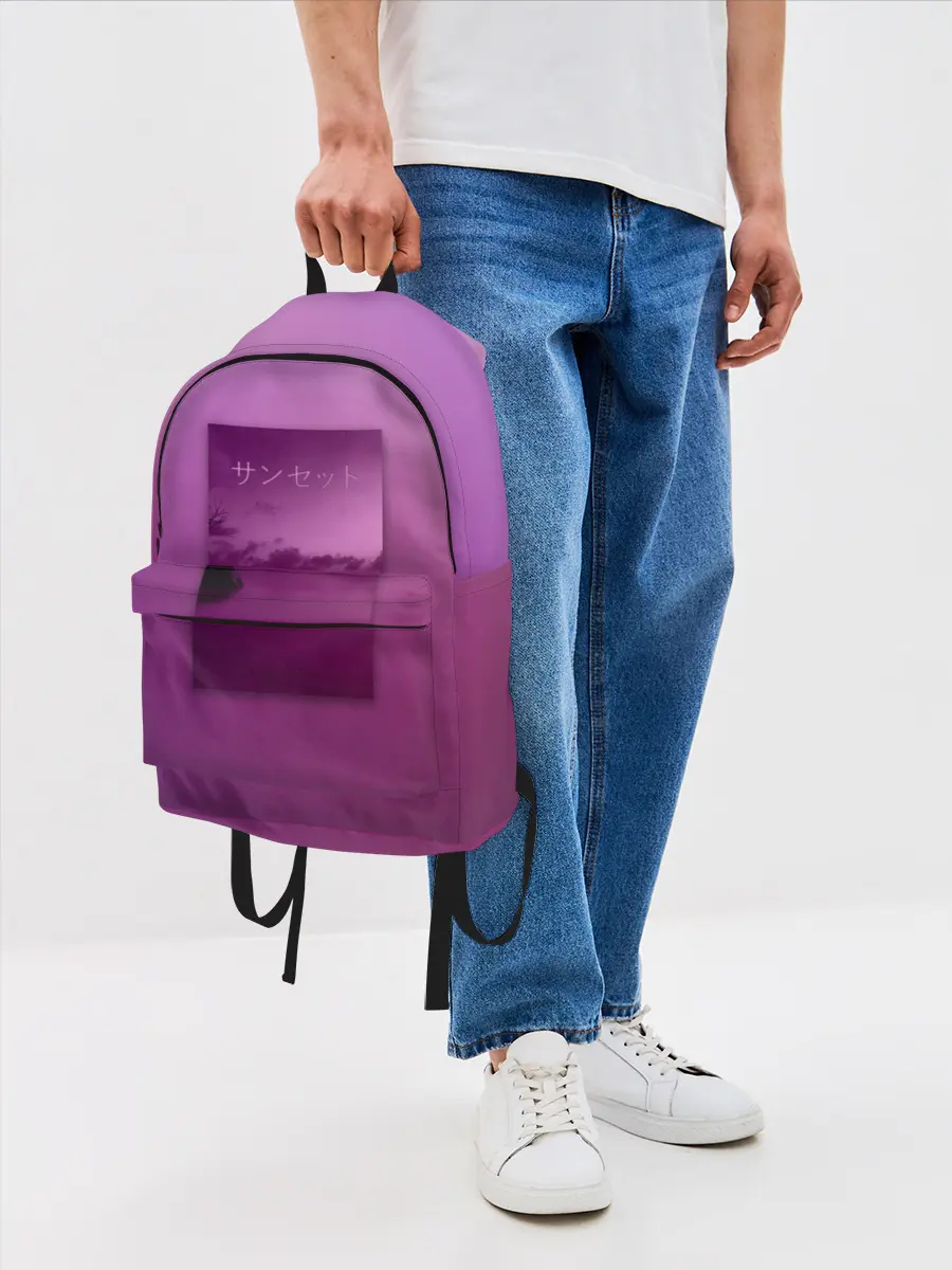 Рюкзак джинсовый / Аметистовый закат