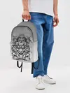 Рюкзак джинсовый / маска сова смерть череп