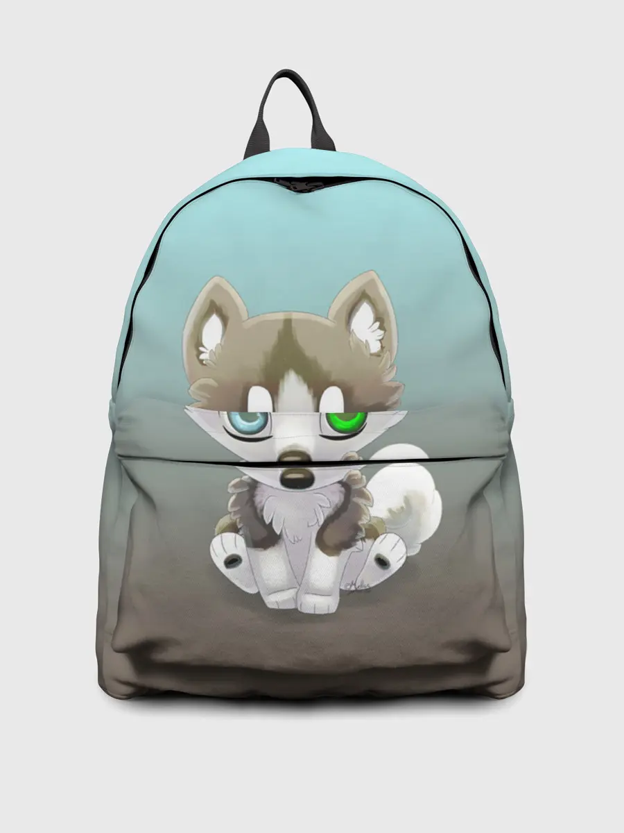 Рюкзак джинсовый / Малыш хаски