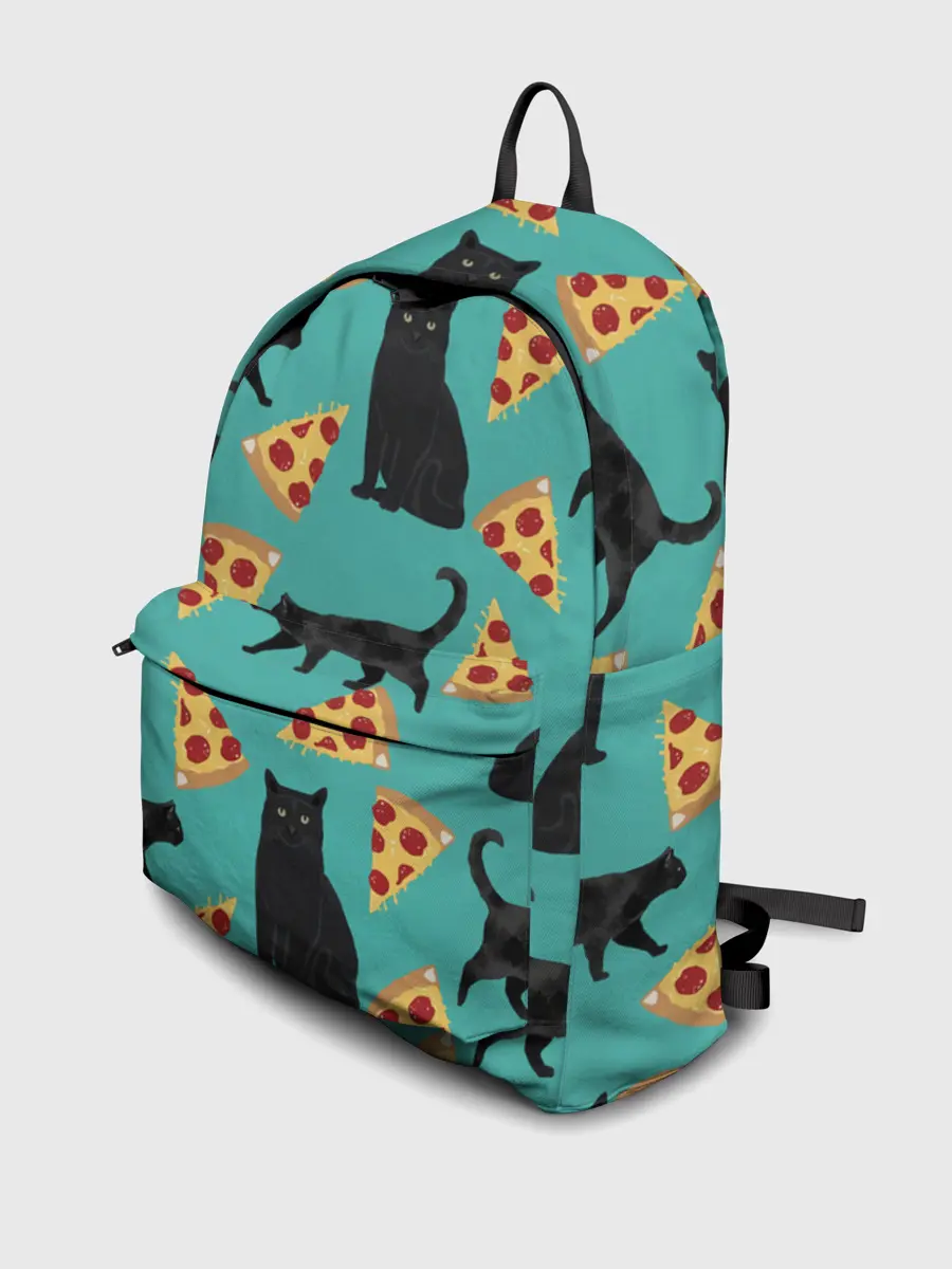 Рюкзак джинсовый / Котики и Пиццы