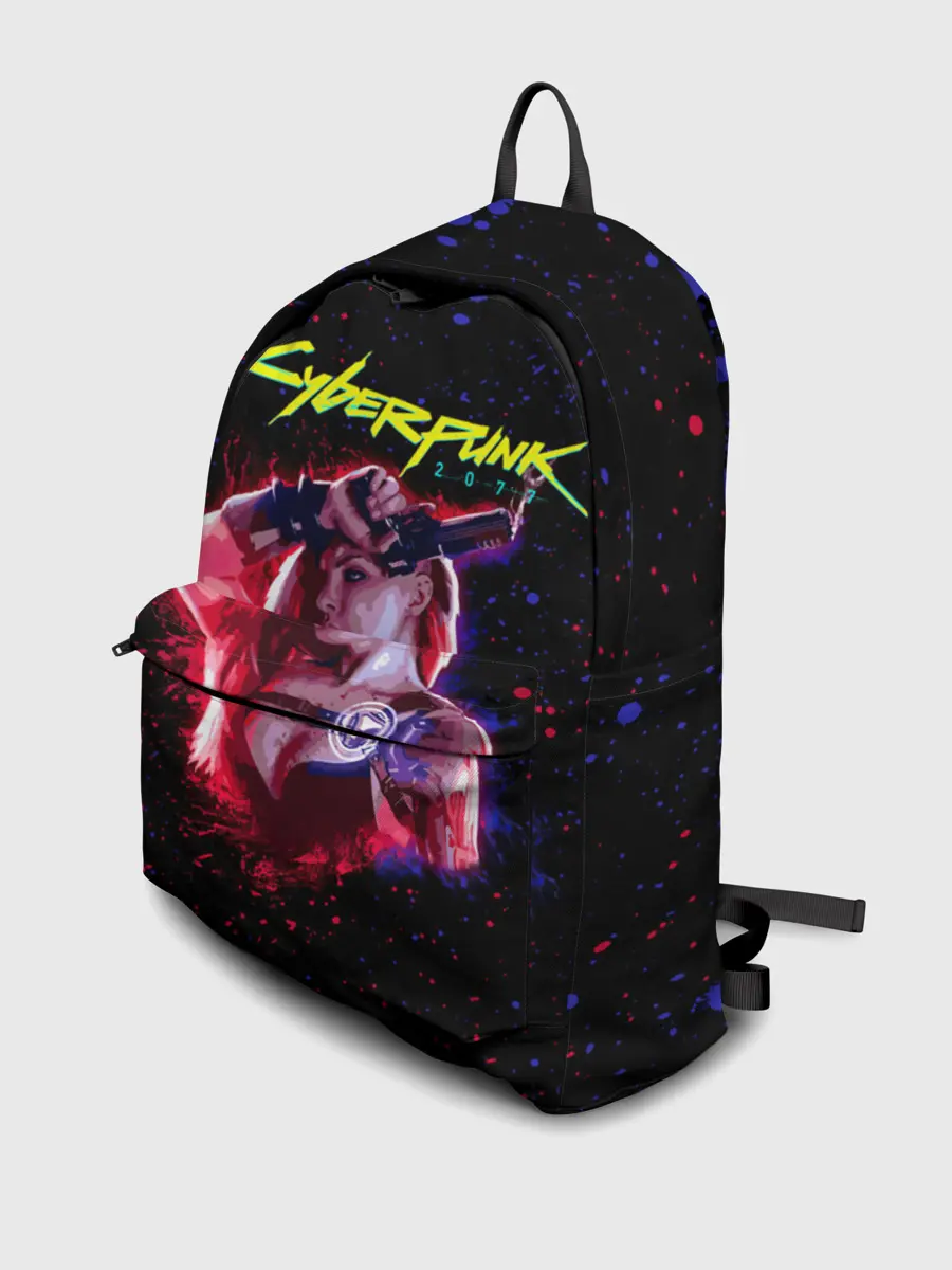 Рюкзак джинсовый / Cyberpunk 2077 девушка