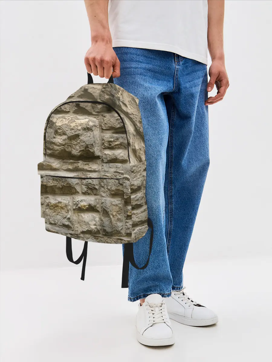Рюкзак джинсовый / Неровные блоки