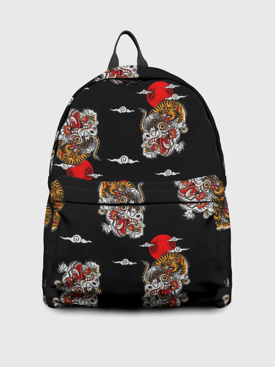 Рюкзак джинсовый / Японский стиль - тигры