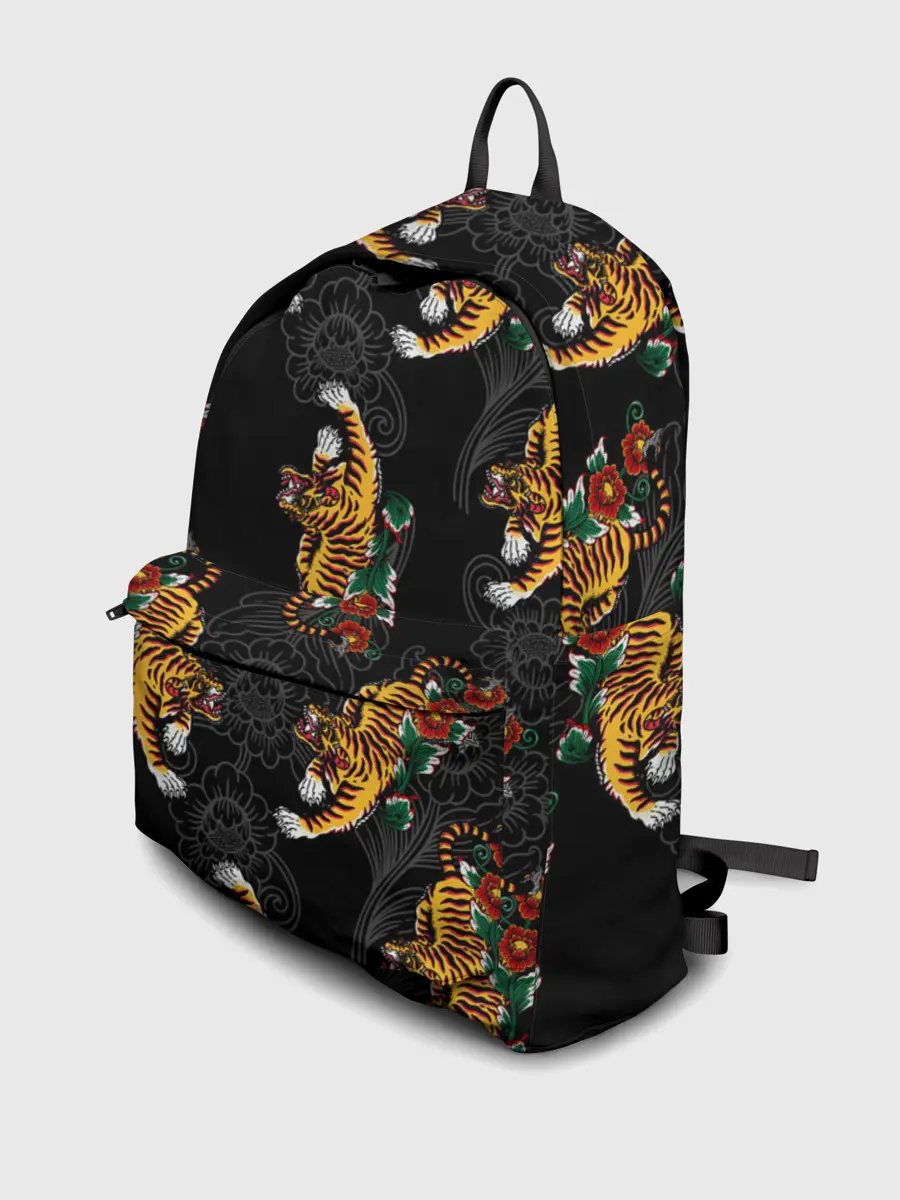 Рюкзак джинсовый / Японский стиль - тигры