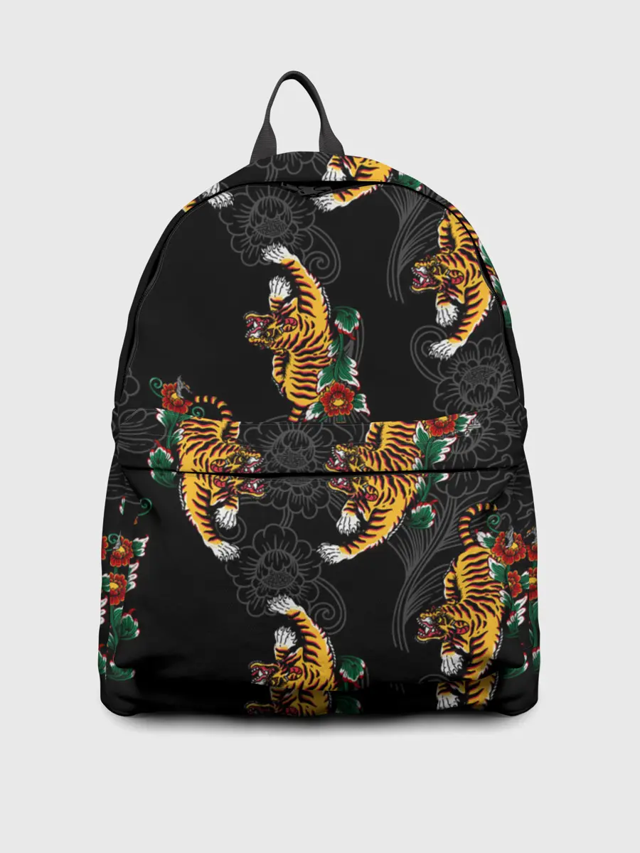 Рюкзак джинсовый / Японский стиль - тигры