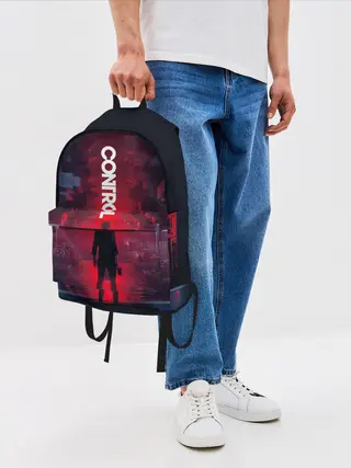 Рюкзак джинсовый / Control лого над Героиней