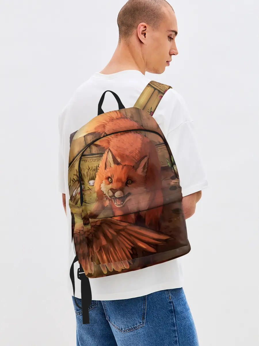 Рюкзак джинсовый / Хищная лисица