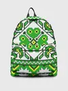 Рюкзак джинсовый / Славянский Узор Зеленый