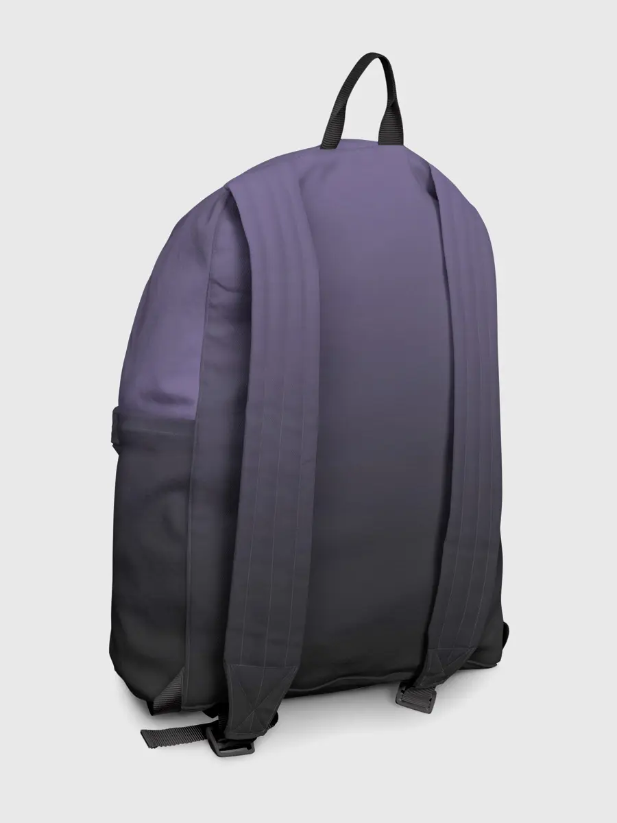 Рюкзак джинсовый / черный кот на фиолетовом