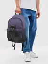 Рюкзак джинсовый / черный кот на фиолетовом