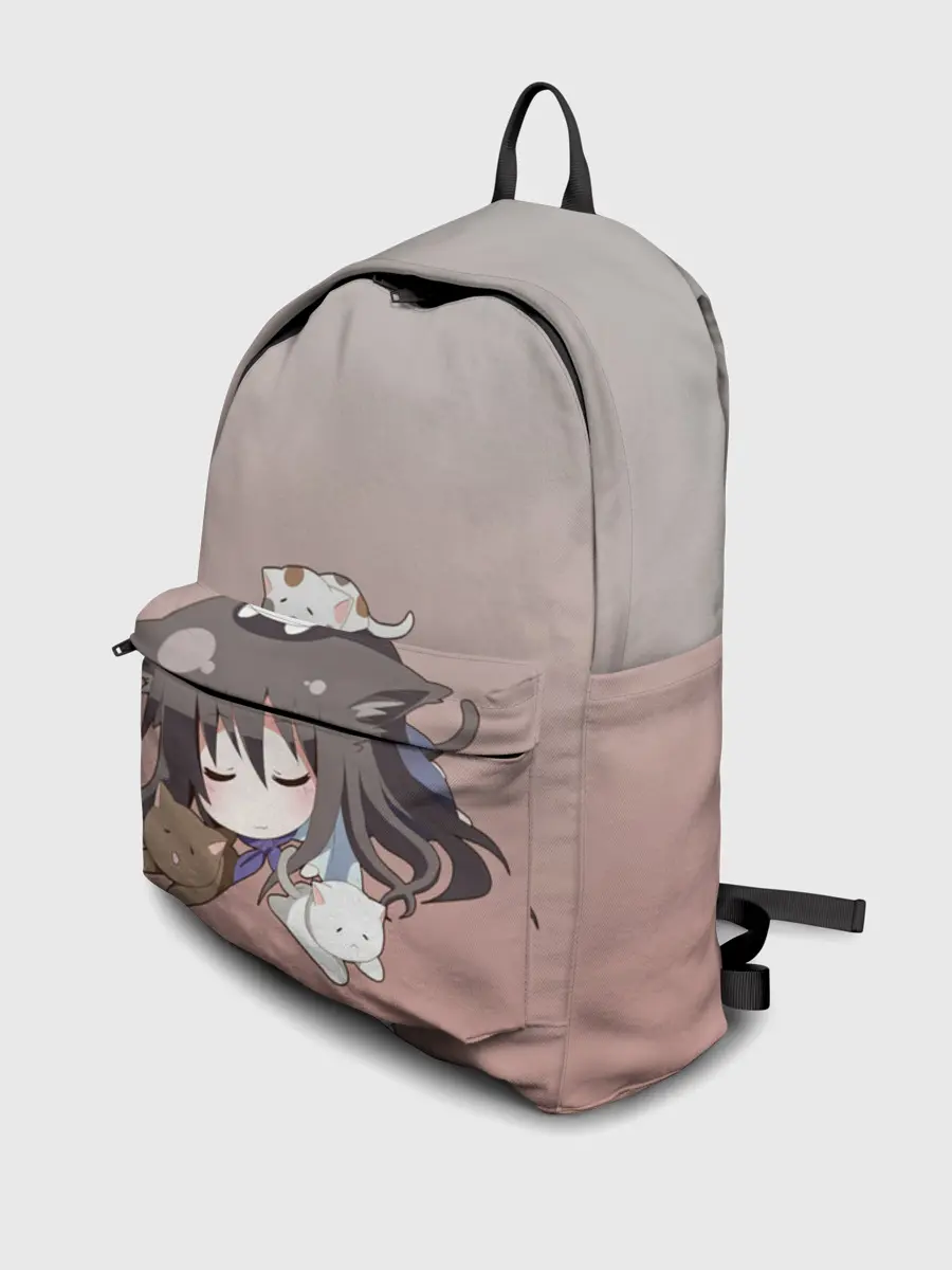 Рюкзак джинсовый / малышка спит ушки котики