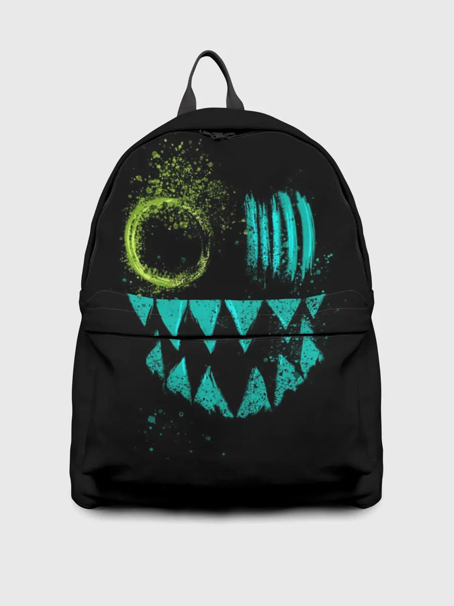 Рюкзак джинсовый / Неоновый Монстр