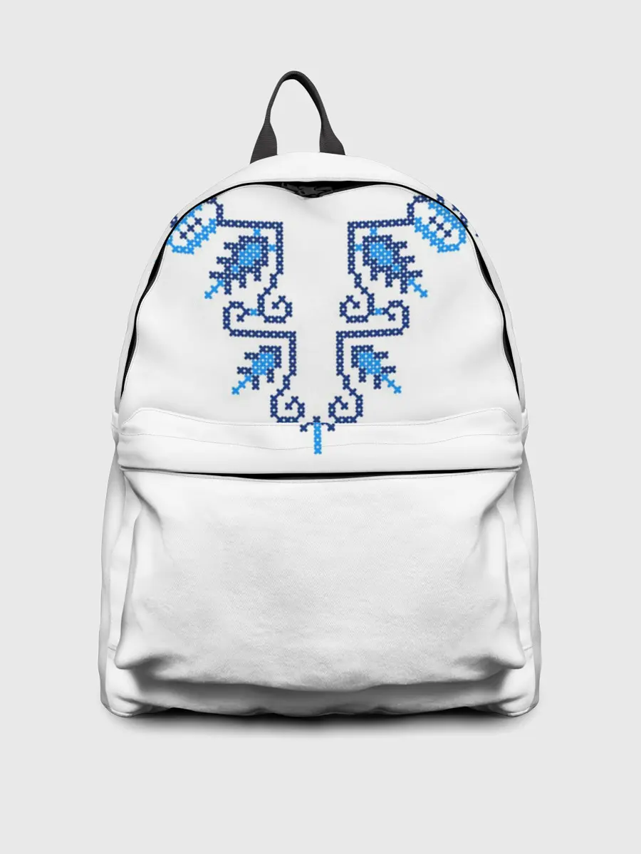 Рюкзак джинсовый / Славянский узор сине-голубой