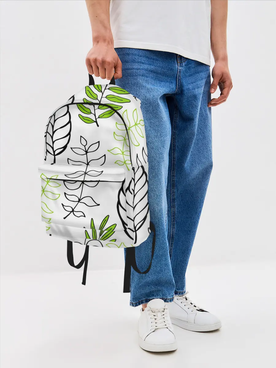 Рюкзак джинсовый / Листья