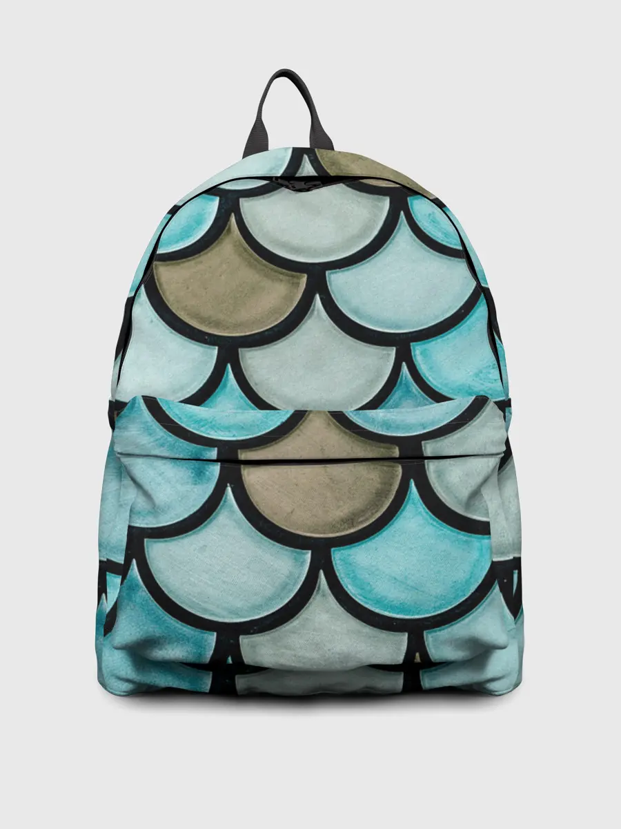 Рюкзак джинсовый / Кожа дракона