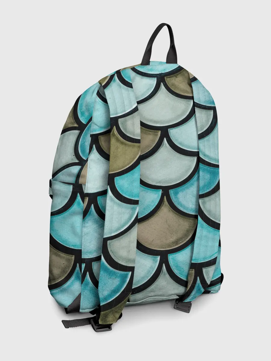 Рюкзак джинсовый / Кожа дракона