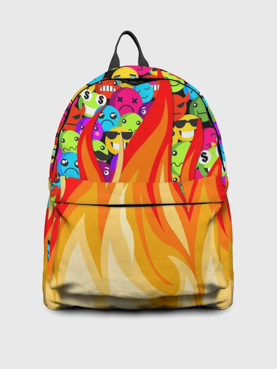 Рюкзак джинсовый / SLAVA MARLOW - Смайлики