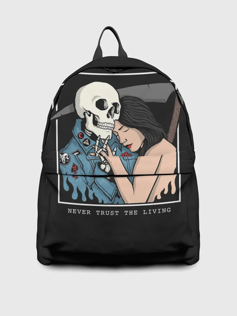 Рюкзак джинсовый / NEVER TRUST THE LIVING