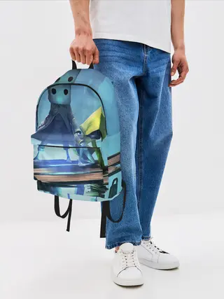 Рюкзак джинсовый / Little Nightmares || арт шестой и моно