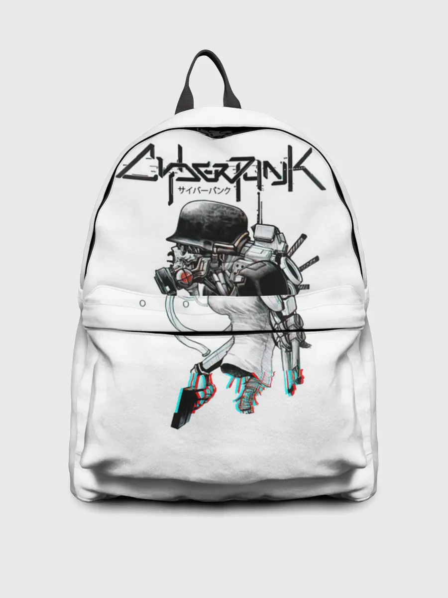 Рюкзак джинсовый / Cyberpunk 2077 КиберСкелет