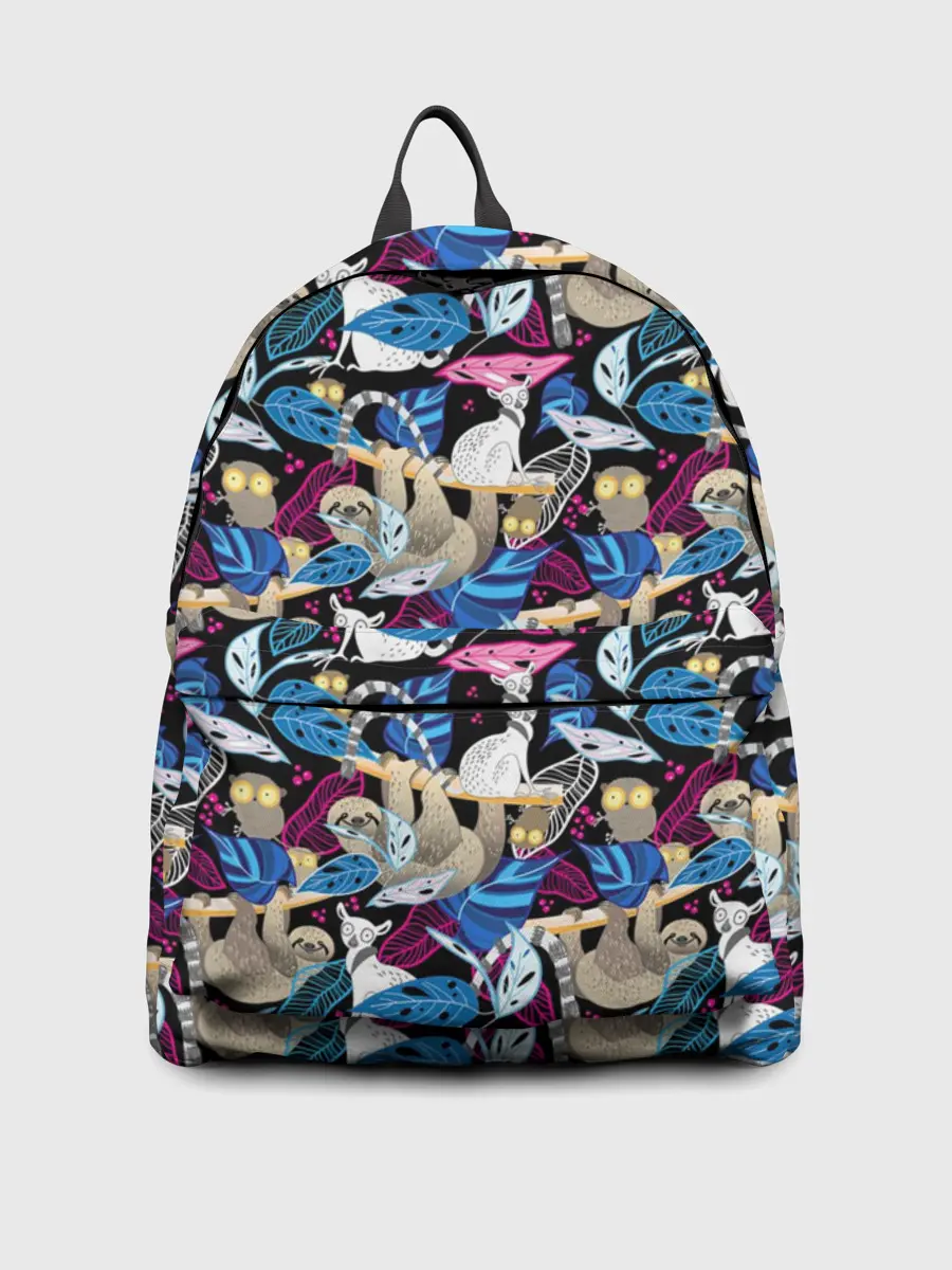 Рюкзак джинсовый / Ленивцы и Лемуры