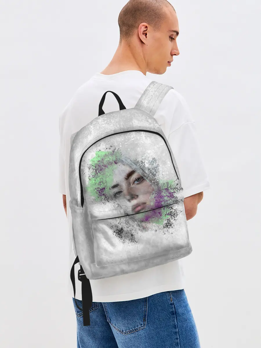 Рюкзак джинсовый / Билли Айлиш красочная