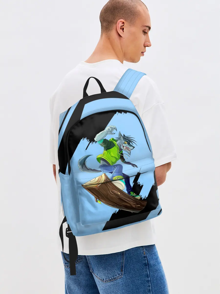 Рюкзак джинсовый / Волк