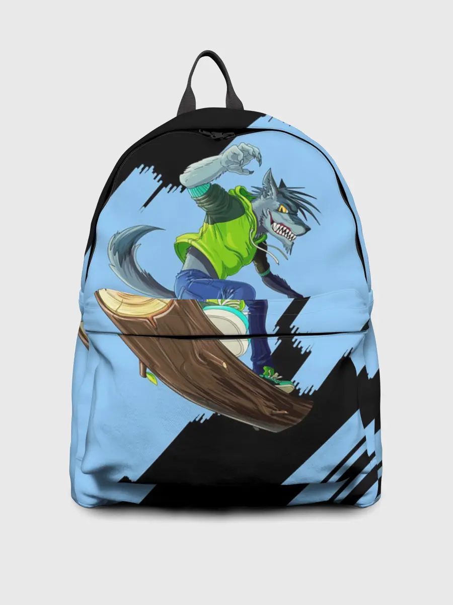 Рюкзак джинсовый / Волк