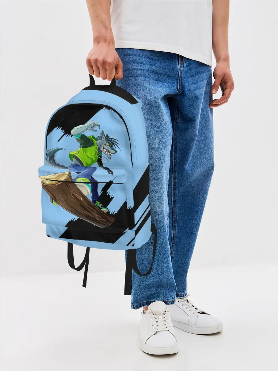 Рюкзак джинсовый / Волк