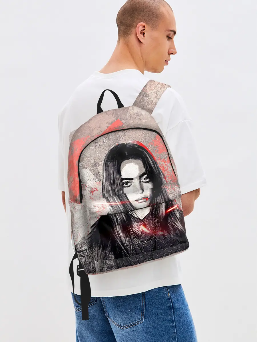 Рюкзак джинсовый / Билли Айлиш стиль гранж