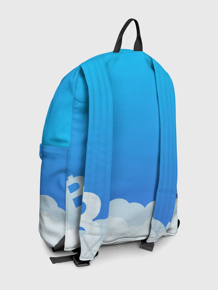 Рюкзак джинсовый / БИТКОИН В КОСМОС