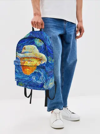 Рюкзак джинсовый / Ван Гог