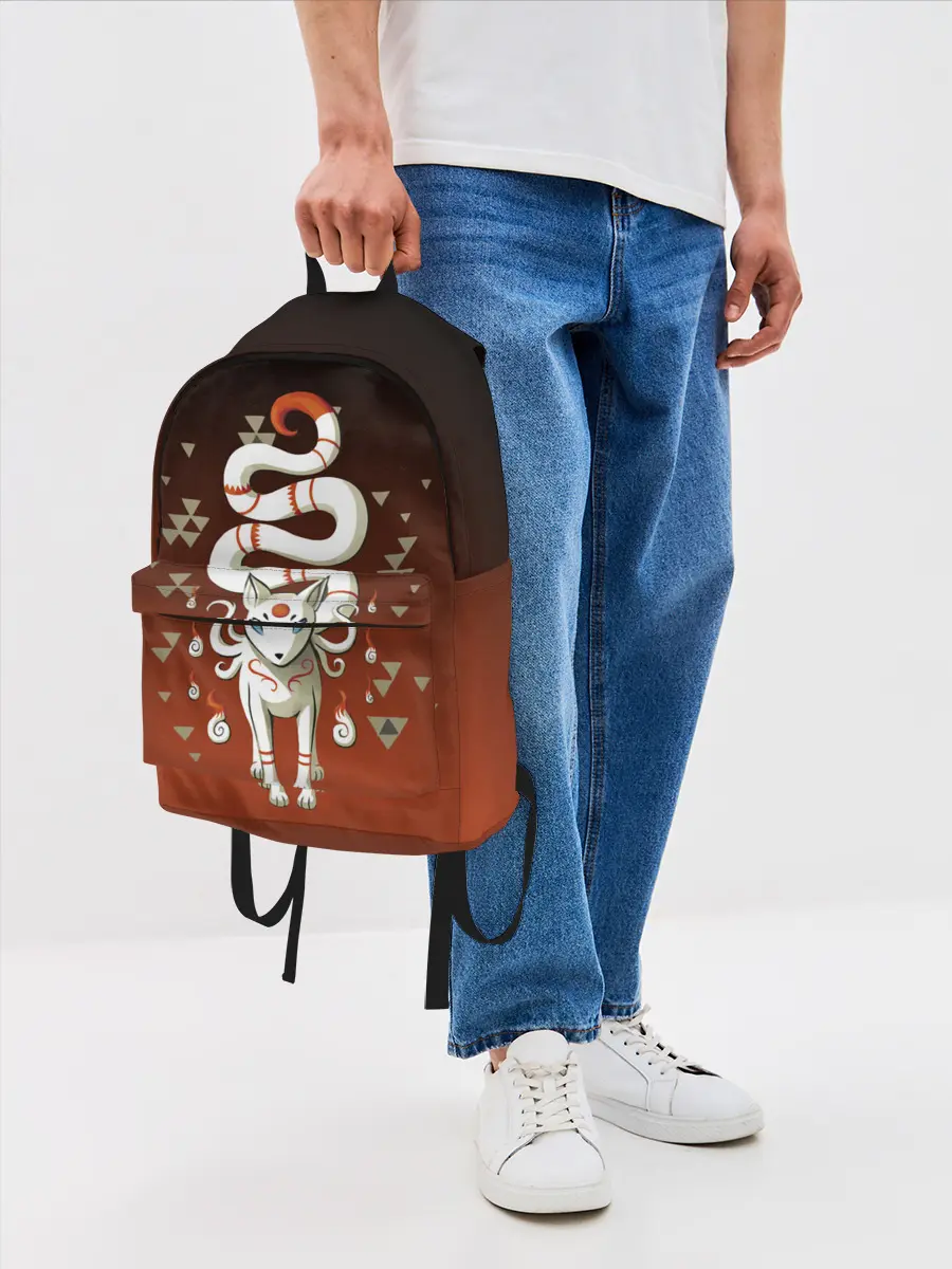 Рюкзак джинсовый / Длиннохвостая лисица Инари