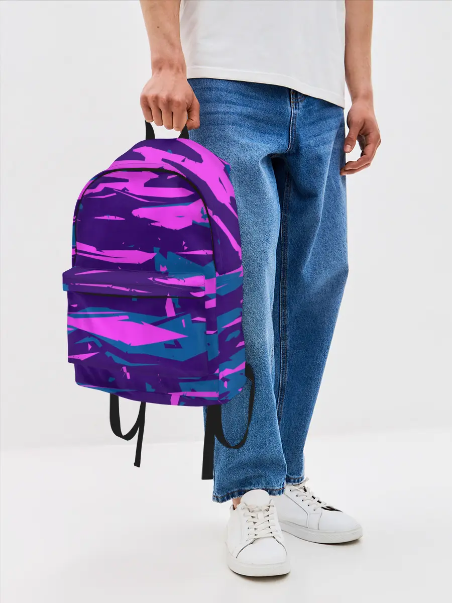 Рюкзак джинсовый / CYBERSTYLE NEON CAMOUFLAGE