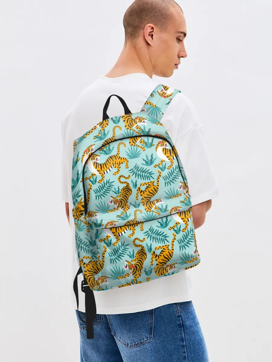 Рюкзак джинсовый / Рычащие Тигры Паттерн