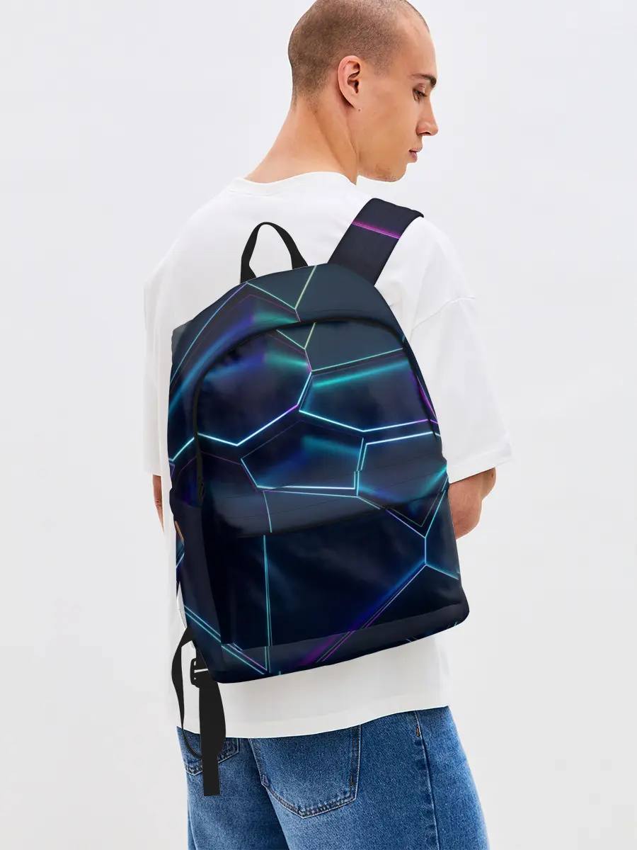 Рюкзак джинсовый / 3D ПЛИТЫ | НЕОНОВЫЕ ПЛИТЫ