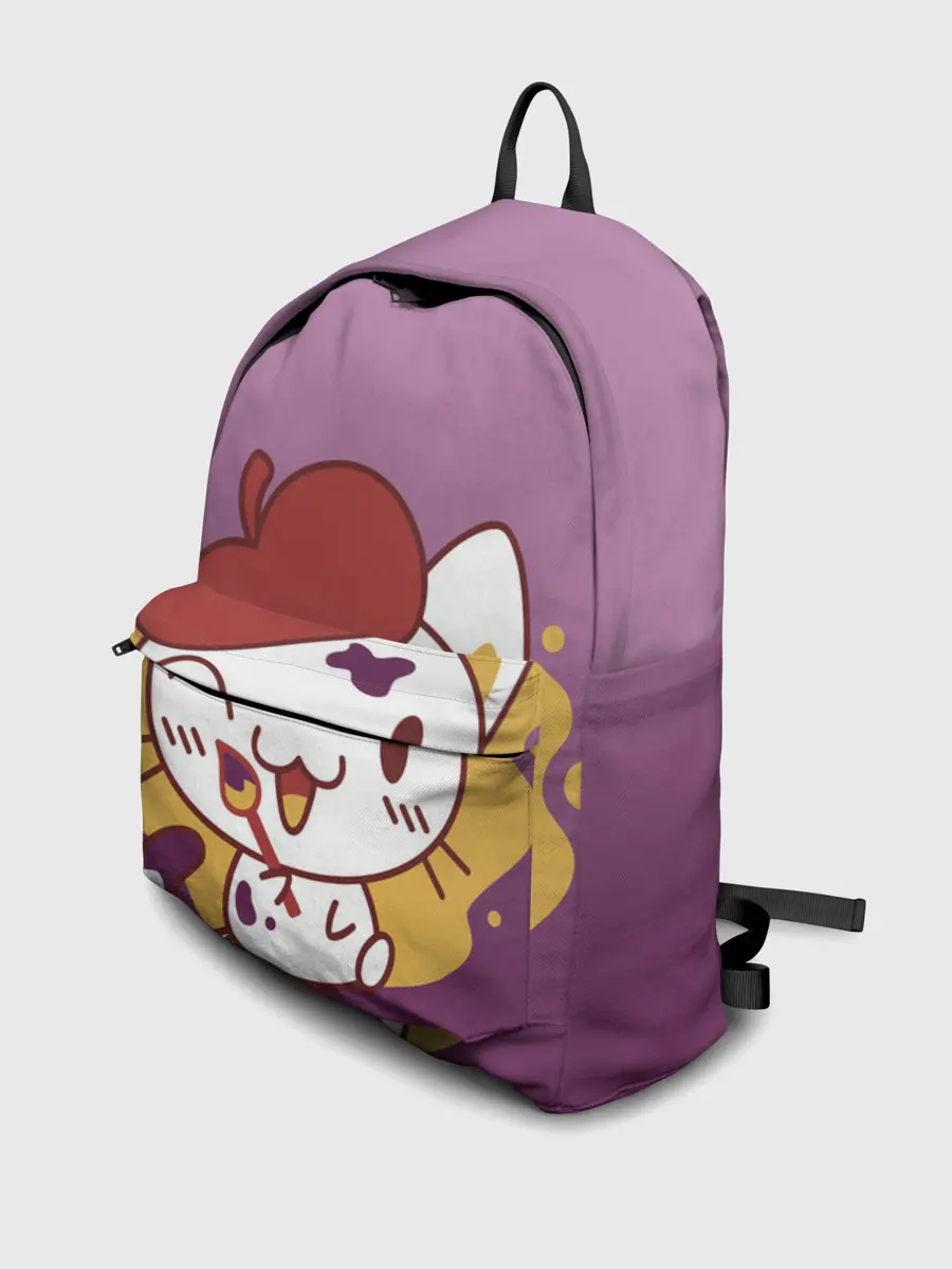 Рюкзак джинсовый / кот художник творец