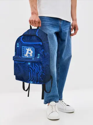 Рюкзак джинсовый / BITCOIN | БИТКОИН