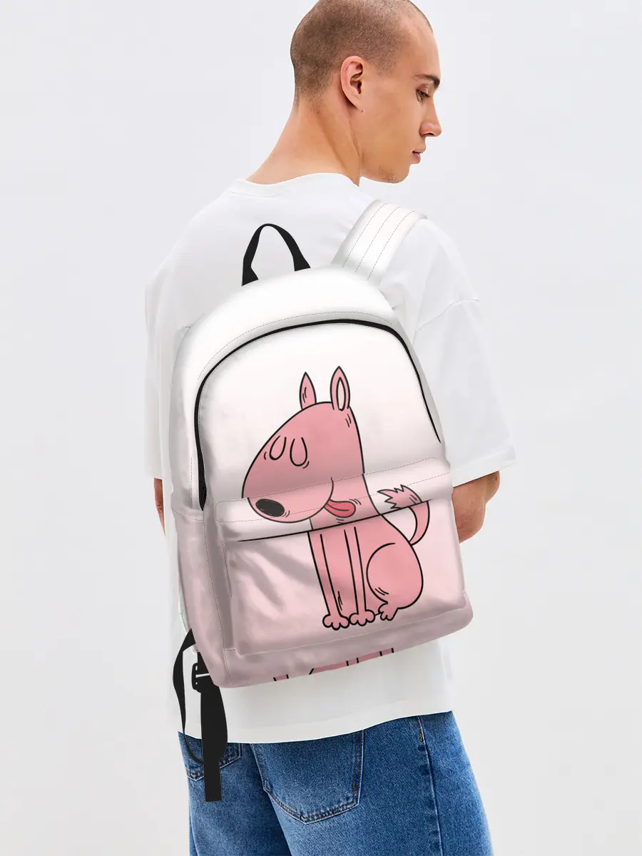 Рюкзак джинсовый / мультяшный мопс