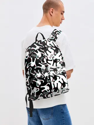 Рюкзак джинсовый / МЕМ КОТ ЪУЪ СЪУКА